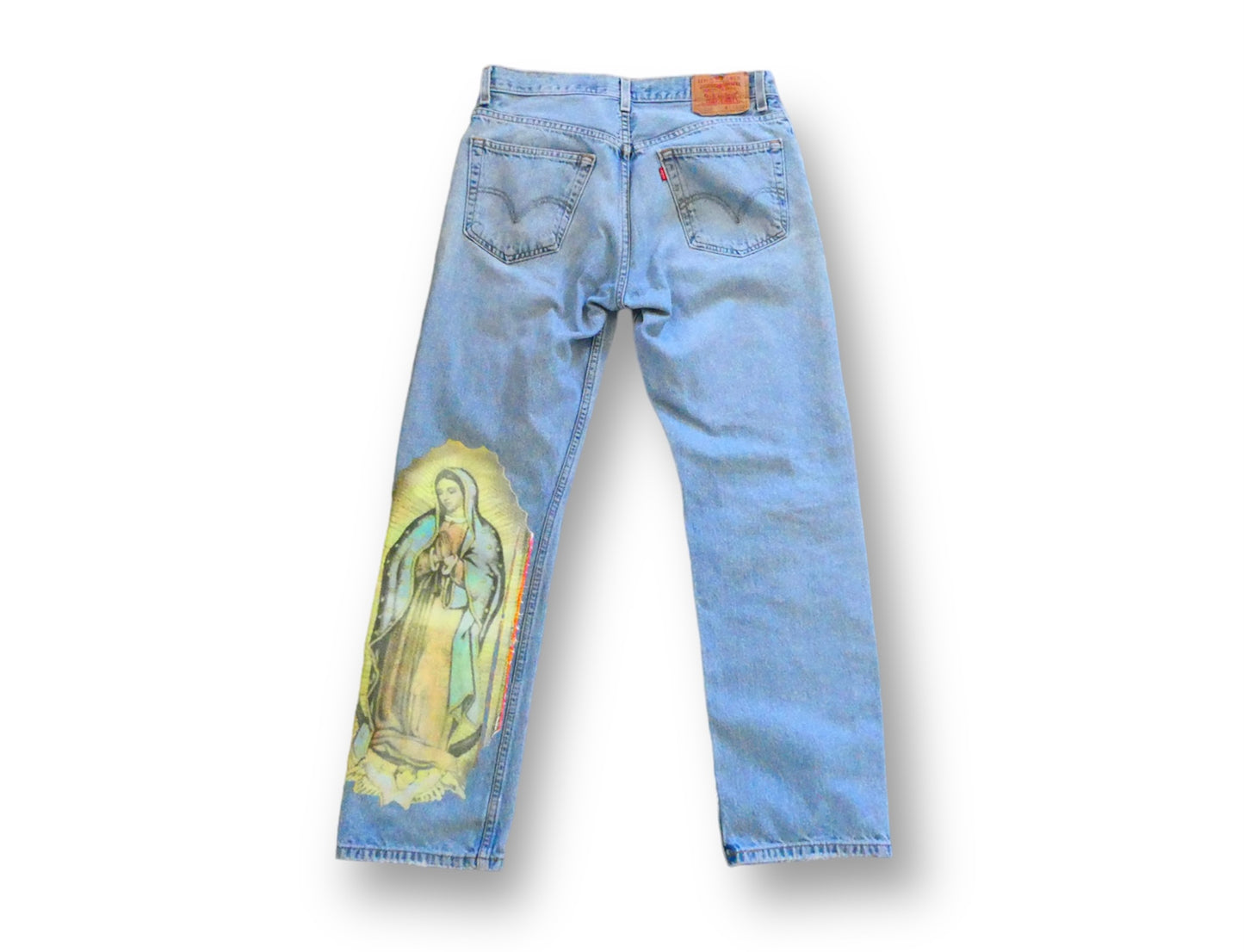 1 of 1 “Virgin Mary” Levi Jeans